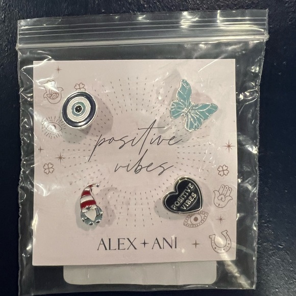 Alex & Ani Positive Vibes Pin Set of 4 - Picture 1 of 7